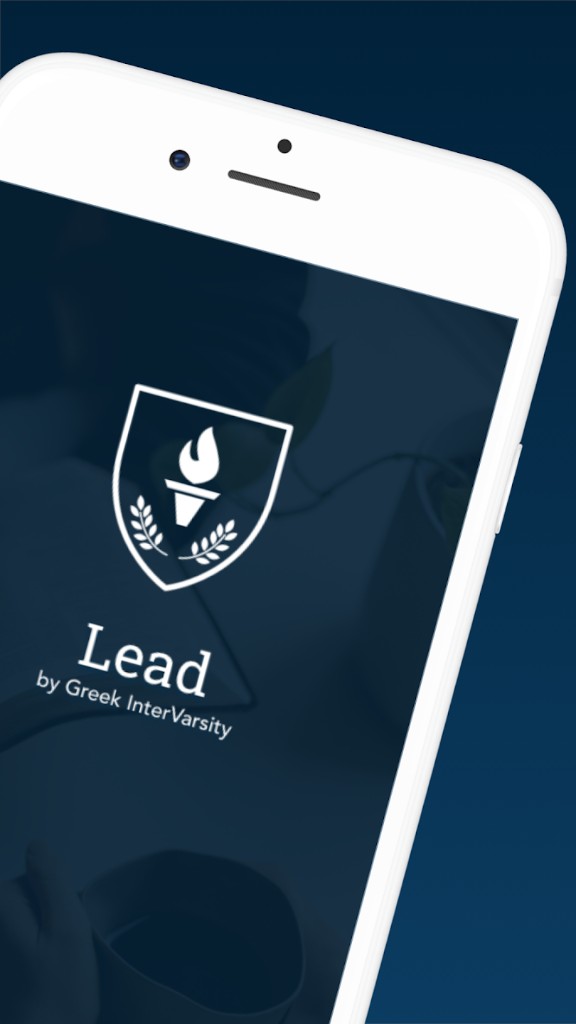 Lead by Greek InterVarsity mobile app splash screen